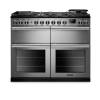 Rangemaster PRDLB110DFSTST-CM1 110cm Professional Deluxe Dual Fuel Stainless Steel Range Cooker with Slow Cooker