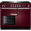 Rangemaster PROP100EICYC - 100cm Professional + Electric Induction Cranberry Chrome Range Cooker 96050
