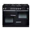Rangemaster PROP110DFFGBC - 110cm Professional + Dual Fuel Black Chrome Range Cooker 91680