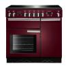 Rangemaster PROP90ECCYC - 90cm Professional + Electric Ceramic Cranberry Chrome Range Cooker 91840