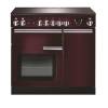 Rangemaster PROP90EICYC - 90cm Professional + Electric Induction Cranberry Chrome Range Cooker 91740