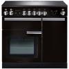 Rangemaster PROP90EIGBC - 90cm Professional + Electric Induction Black Chrome Range Cooker 91730