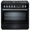 Rangemaster PROP90FXDFFGBC - 90cm Professional + FX Dual Fuel Black Chrome Range Cooker 91130