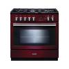 Rangemaster PROP90FXPDFFCYC - 90cm Professional + FXP Dual Fuel Cranberry Chrome Range Cooker 92760