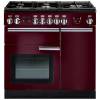 Rangemaster PROP90NGFCYC - 90cm Professional + Natural Gas Cranberry Chrome Range Cooker 91940