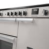 Rangemaster Professional 100 Ivory Induction Range Cooker close-up view of control knobs and LED touch display fascia