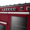 Rangemaster Professional 110 Bordeaux Dual Fuel Range Cooker close-up view of control knobs and LED touch display fascia