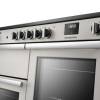 Rangemaster Professional 110 Ivory Induction Range Cooker close-up view of control knobs and LED touch display fascia