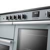 Rangemaster Professional 110 Misty Blue Induction Range Cooker close-up view of control knobs and LED touch display fascia