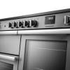 Rangemaster Professional 110 Stainless Steel Induction Range Cooker close-up view of control knobs and LED touch display fascia