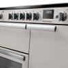 Rangemaster Professional 90 Ivory Induction Range Cooker close-up view of control knobs and LED touch display fascia