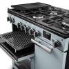Rangemaster Professional 90 Misty Blue Flexi-Grill with four shelf positions and full or half-width grilling