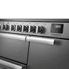 Rangemaster Professional Deluxe 100 Stainless Steel Induction Range Cooker close-up view of control knobs and LED touch display fascia