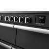Rangemaster Professional Deluxe 110 Charcoal Black Induction Range Cooker close-up view of control knobs and LED touch display fascia