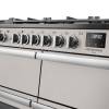 Rangemaster Professional Deluxe 110 Ivory Dual Fuel Range Cooker close-up view of control knobs and LED touch display fascia