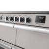 Rangemaster Professional Deluxe 110 Ivory Induction Range Cooker close-up view of control knobs and LED touch display fascia