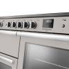 Rangemaster Professional Deluxe 110 Ivory Induction Range Cooker close-up view of control knobs and LED touch display fascia