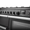 Rangemaster Professional Deluxe 110 Slate Dual Fuel Range Cooker close-up view of control knobs and LED touch display fascia