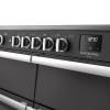 Rangemaster Professional Deluxe 110 Slate Induction Range Cooker close-up view of control knobs and LED touch display fascia