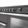 Rangemaster Professional Deluxe 110 Slate Induction Range Cooker close-up view of control knobs and LED touch display fascia