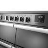 Rangemaster Professional Deluxe 110 Stainless Steel Induction Range Cooker close-up view of control knobs and LED touch display fascia