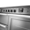 Rangemaster Professional Deluxe 110 Stainless Steel Induction Range Cooker close-up view of control knobs and LED touch display fascia