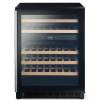 Rangemaster RDZ6046BL 60cm dual-zone wine cabinet in black with stainless steel trim