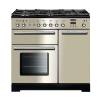 Rangemaster Toledo + TOLP90DFFIVC - 90cm  Dual Fuel Ivory Chrome Range Cooker