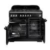 Rangemaster CDL90DFFBLC - 90cm Classic Deluxe Dual Fuel Black Chrome Range Cooker