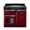 Rangmaster CL100EIPBORCM1 100cm classic induction range cooker in bordeux with chrome trim