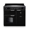 Rangmaster CL100EIPGBLCM1 100cm classic induction range cooker in black with chrome trim