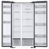 Samsung RS57DG400EM9EU fridge freezer open with empty interior showing storage layout