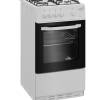 Side angle view of the Zenith ZE501W gas cooker