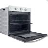 Side open view of Indesit IO232HW with tilting grill and manual dials