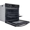 Side open view of Indesit IO253BUK with tilting grill and manual dials