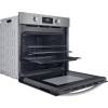 Side open view of Indesit IO253XUK with tilting grill and simple dial controls