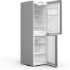 Side view of Bosch KGN34NLEAG freestanding fridge freezer in silver finish
