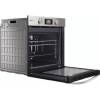Side view of Indesit KFWS3844HIXUK with control panel and digital display