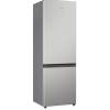 Side-facing view of Indesit INK25322S4UK freestanding fridge freezer with modern silver design