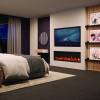 Slimline 1350mm built-in electric fire with modern flame visuals