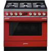 Smeg CPF9GPR - 90cm Portofino Aesthetic Cooker with Pyrolytic Multifunction Oven and Gas Hob