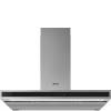 Smeg KLTI9L4X 90cm T-Shape Island Hood - Stainless Steel and Black