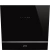 Smeg KV26N Black Glass Angled Chimney Hood