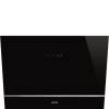 Smeg KV28N Black Glass Angled Chimney Hood