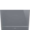 Smeg KV28S Silver Glass Angled Chimney Hood