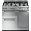 Smeg SY93 - 90cm Symphony Dual Fuel Range Cooker - Stainless Steel
