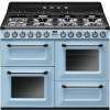 Smeg TR4110AZ - 110cm Victoria Aesthetic Dual Fuel Range Cooker - Pastel Blue