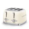 Smeg TSF03CRUK Four Slice 50s Style Toaster - Gloss Cream