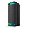 Sony SRSXV800B wireless portable speaker front view with LED lighting