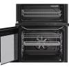 Stainless steel Hotpoint electric cooker with ceramic hob and double ovens